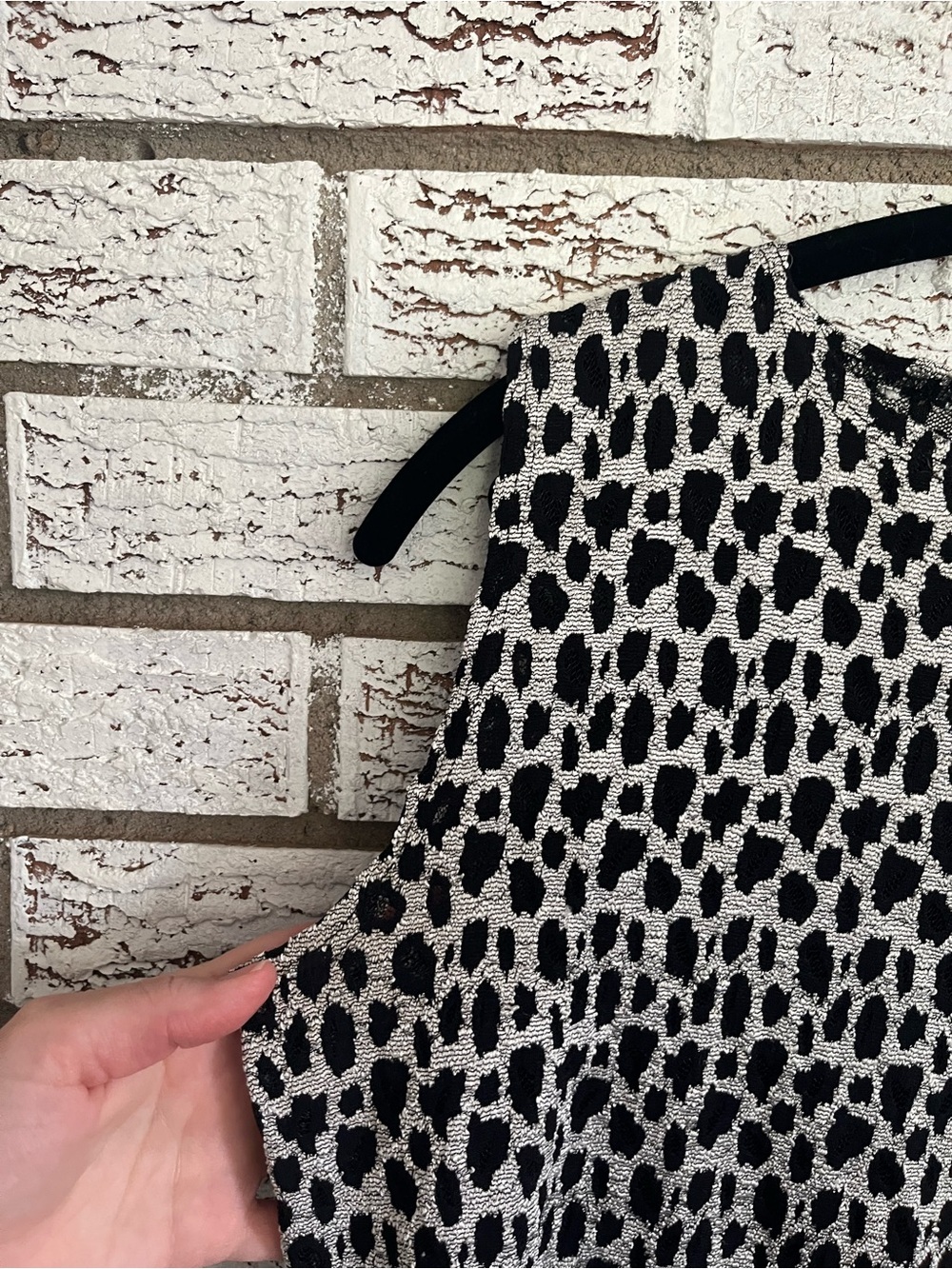 Vintage Kathie Lee Collection silver black leopard tank scoop neck 90s style - Picture 2 of 5